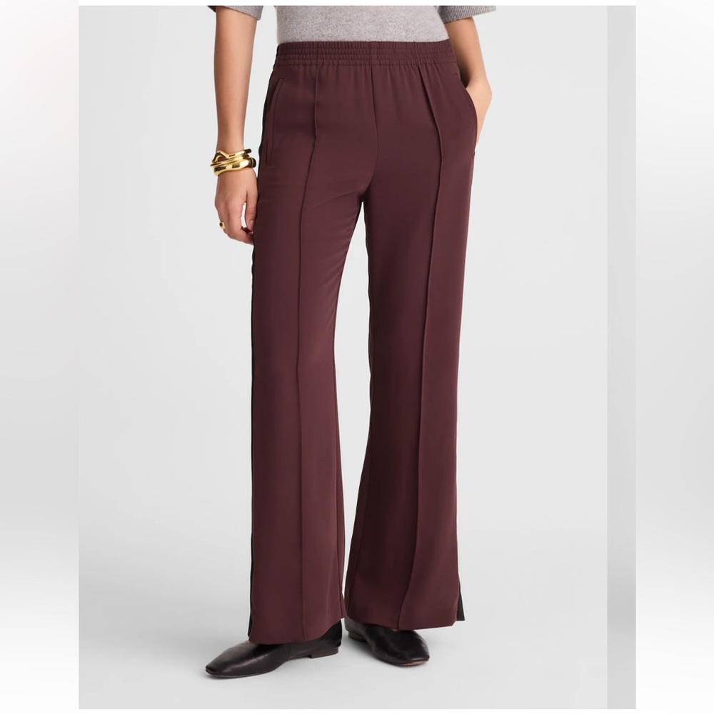Madewell Women's Burgundy/Brownish Boot Pull on track Pant XS NWT